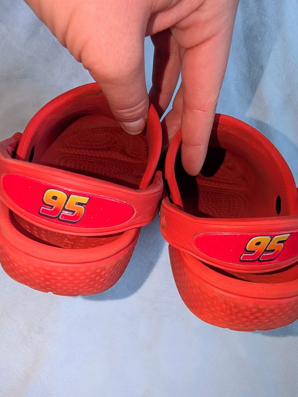 Children Size C12 Crocs Lighting Mcqueen Disney Pixar Cars Priston Cup Red